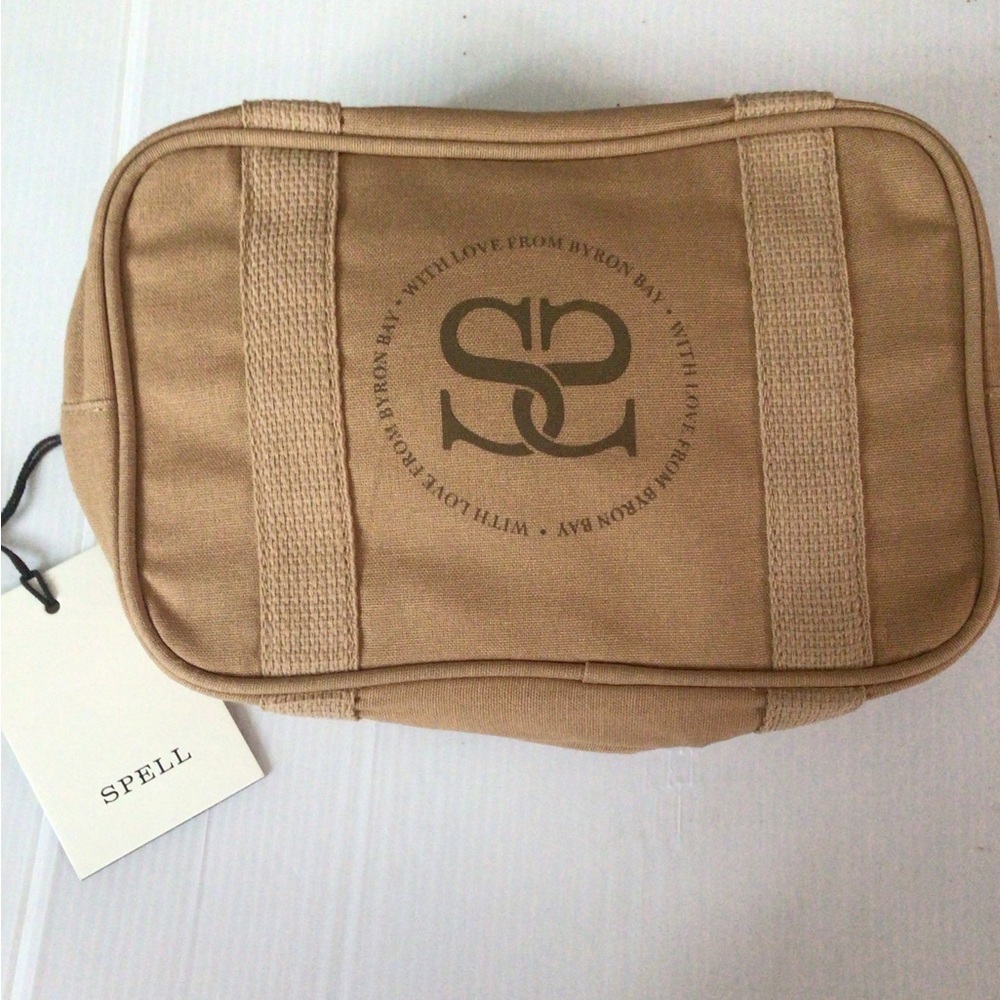NEW! Rare Spell Sandstone Canvas Travel Pouch in Tan - Picture 4 of 9